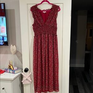 Max Studio Red Floral Maxi Dress